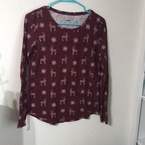 Red deer print Sonoma T-shirt size extra small
